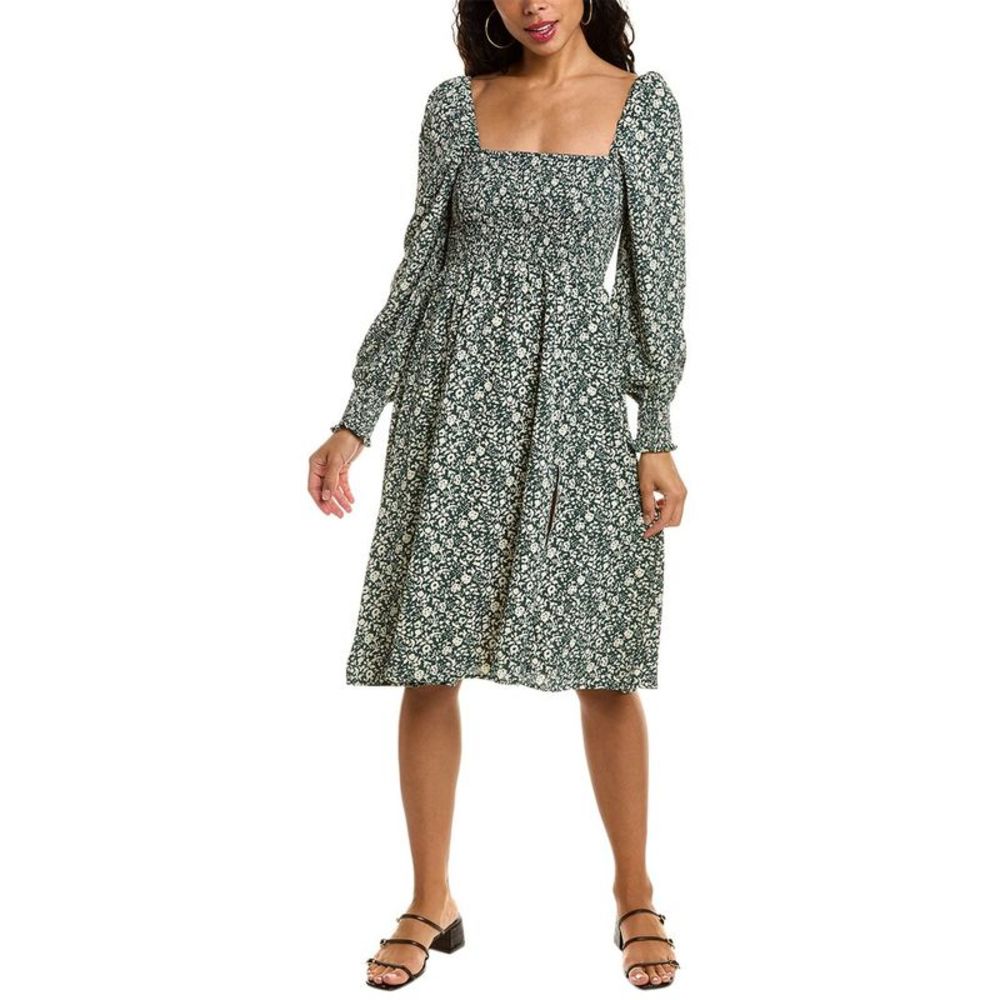 o.p.t. Classic Smocked Midi Dress